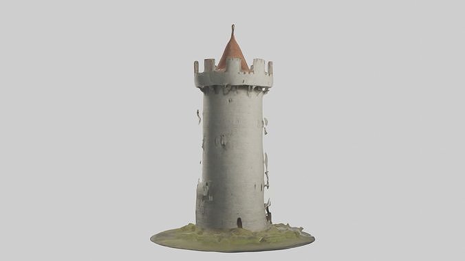 Castletower Model 1 Low-poly 3D model 7