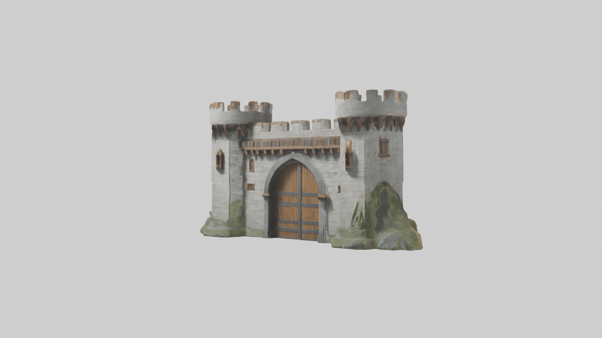 Castlegatehousemode 1 Low-poly 3D model_4