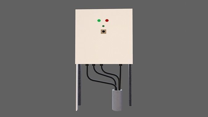 Electrical Panel Low-poly 3D model