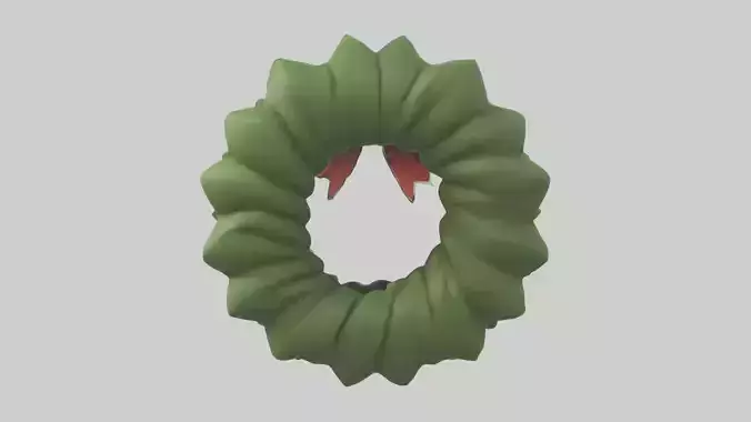 Cartoon Wreath Model 1 Low-poly 3D model