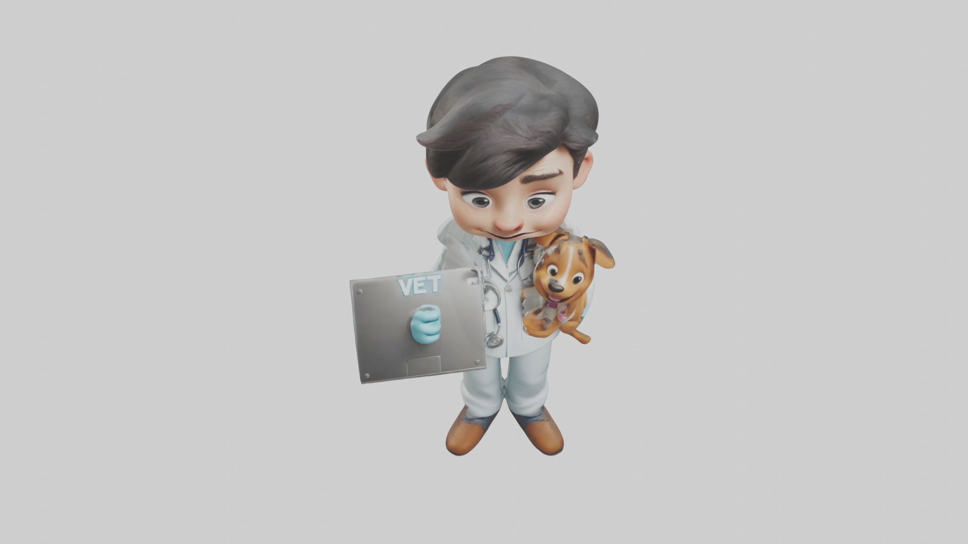 Cartoon Vet 1 Low-poly 3D model_10