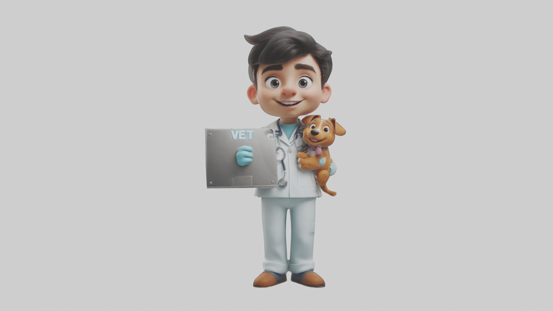 Cartoon Vet 1 Low-poly 3D model_3