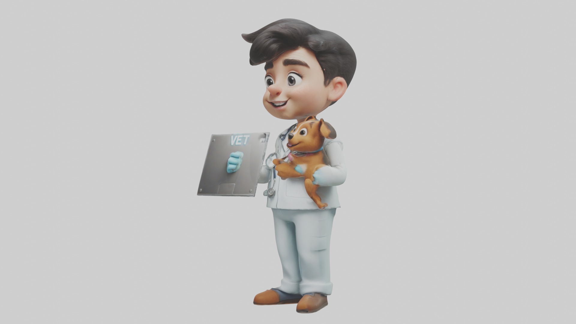 Cartoon Vet 1 Low-poly 3D model_4