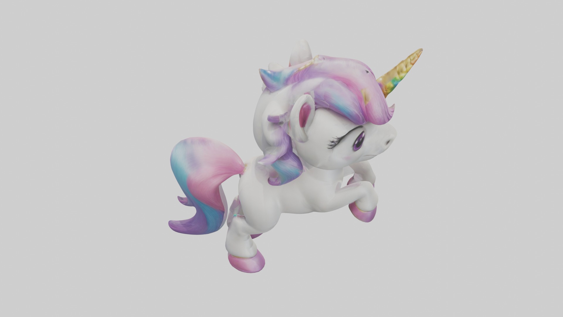 Cartoon Unicorn 1 Low-poly 3D model_12