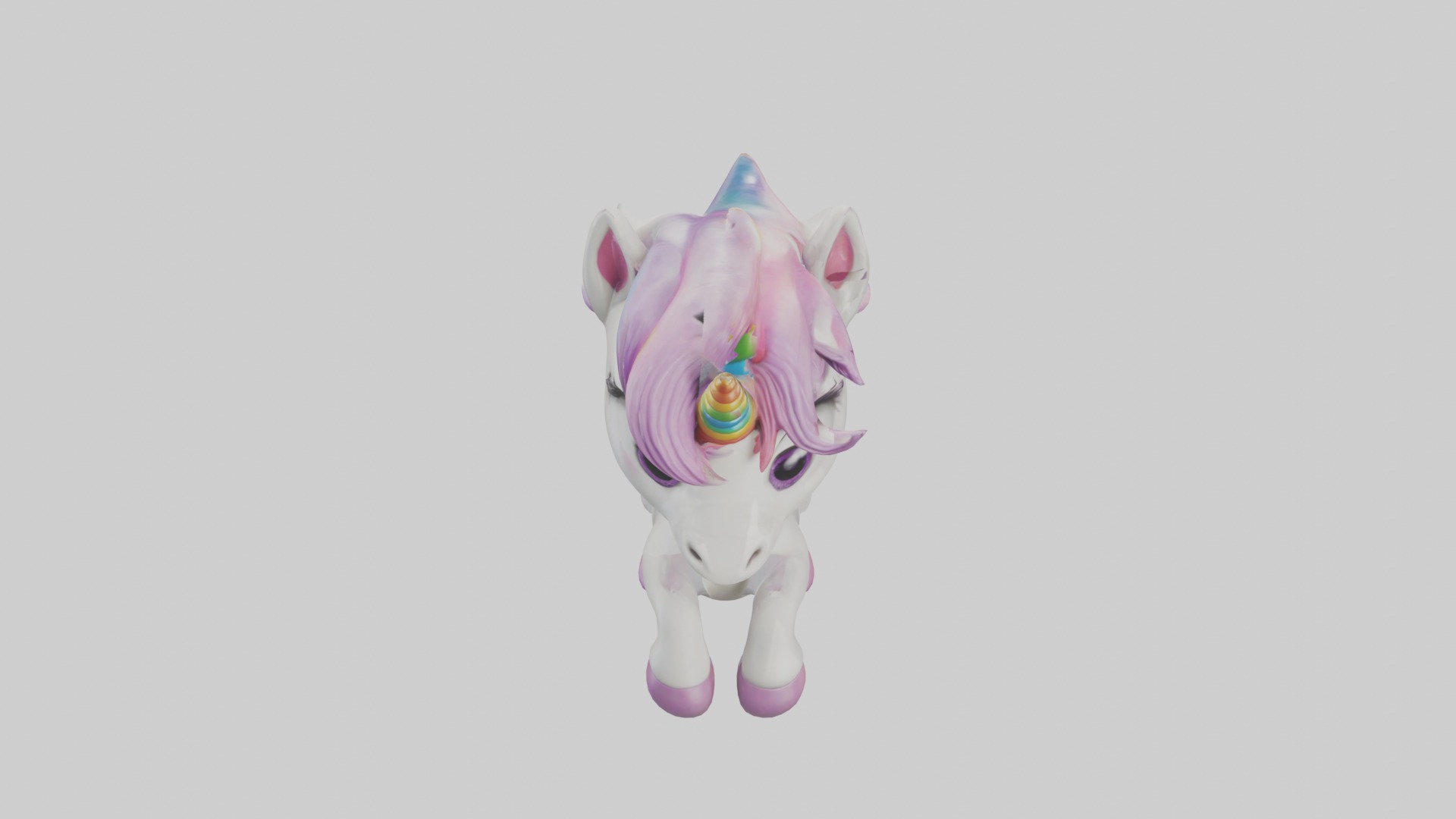Cartoon Unicorn 1 Low-poly 3D model_10