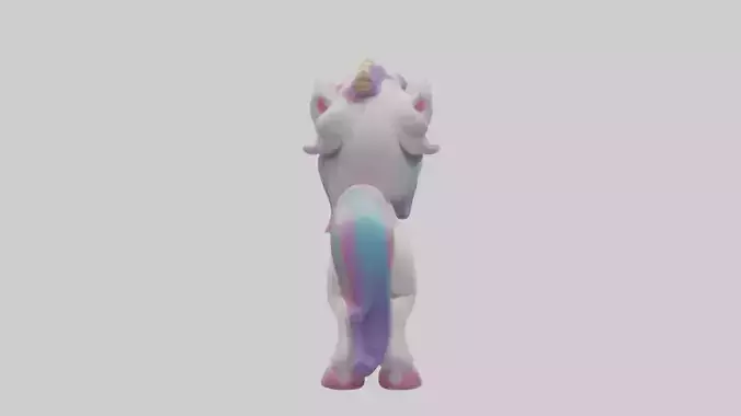 Cartoon Unicorn 1 Low-poly 3D model