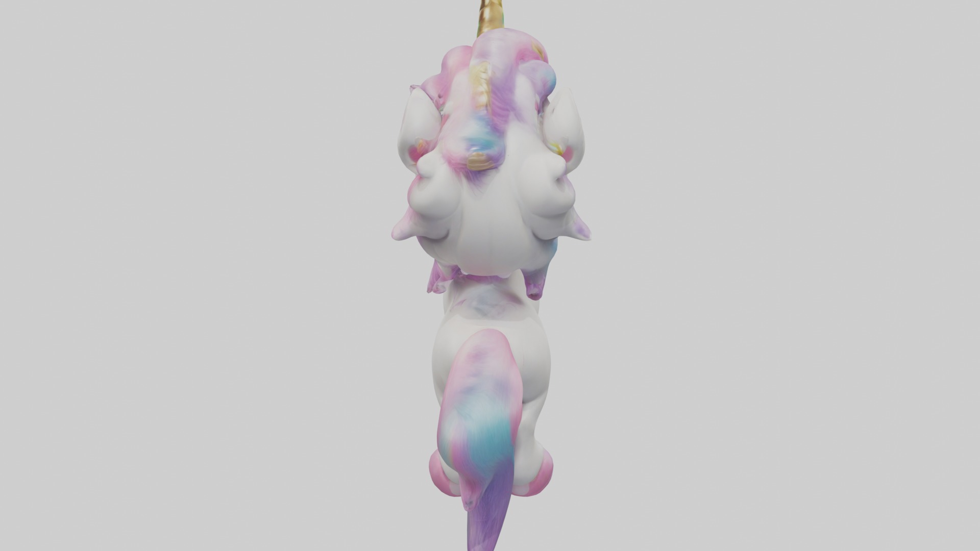 Cartoon Unicorn 1 Low-poly 3D model_9