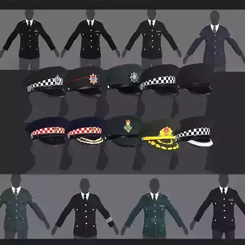 Formal Uniform Collection Police Fire Brigade Ambulance Uniforms 