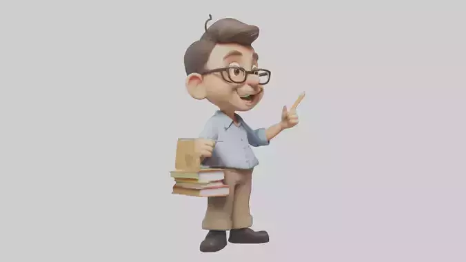 Cartoon Teacher Model Two Style Set