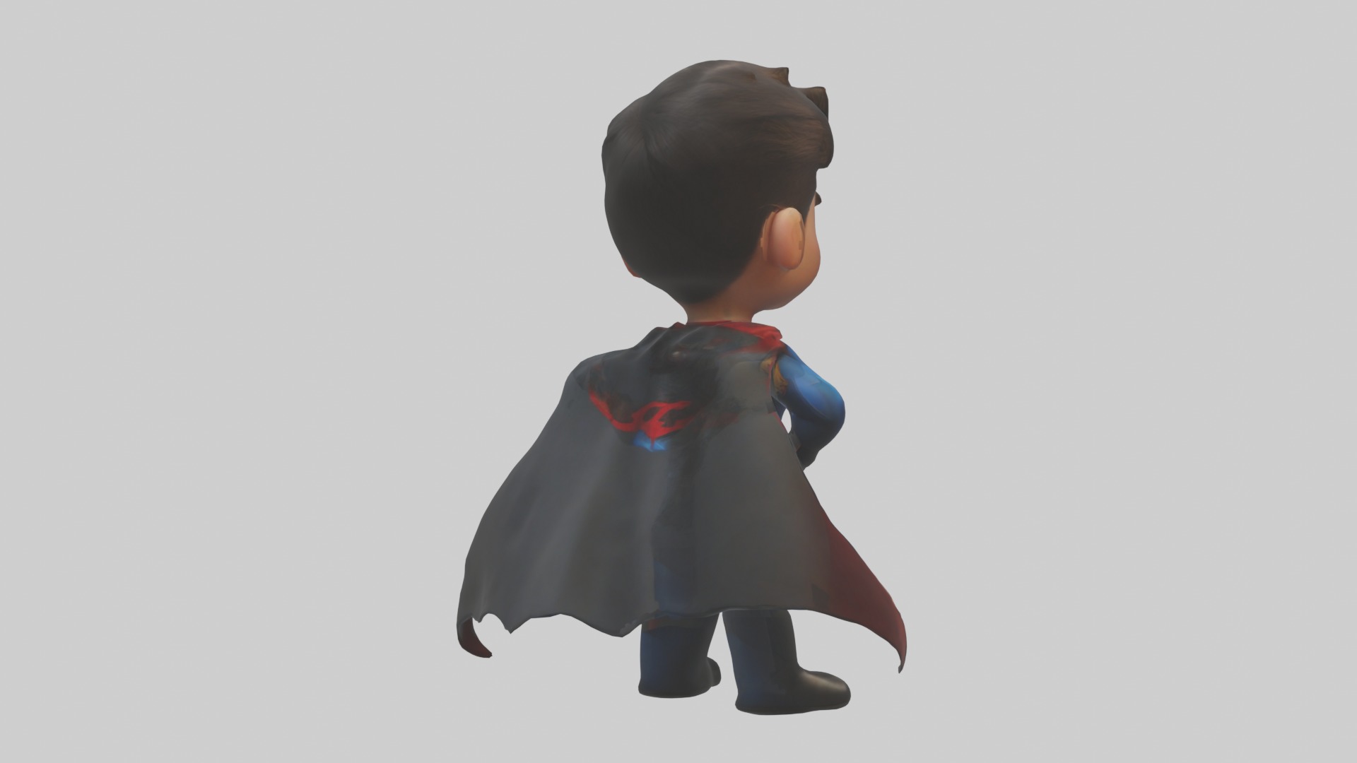 Cartoon Superhero 1 Low-poly 3D model_2