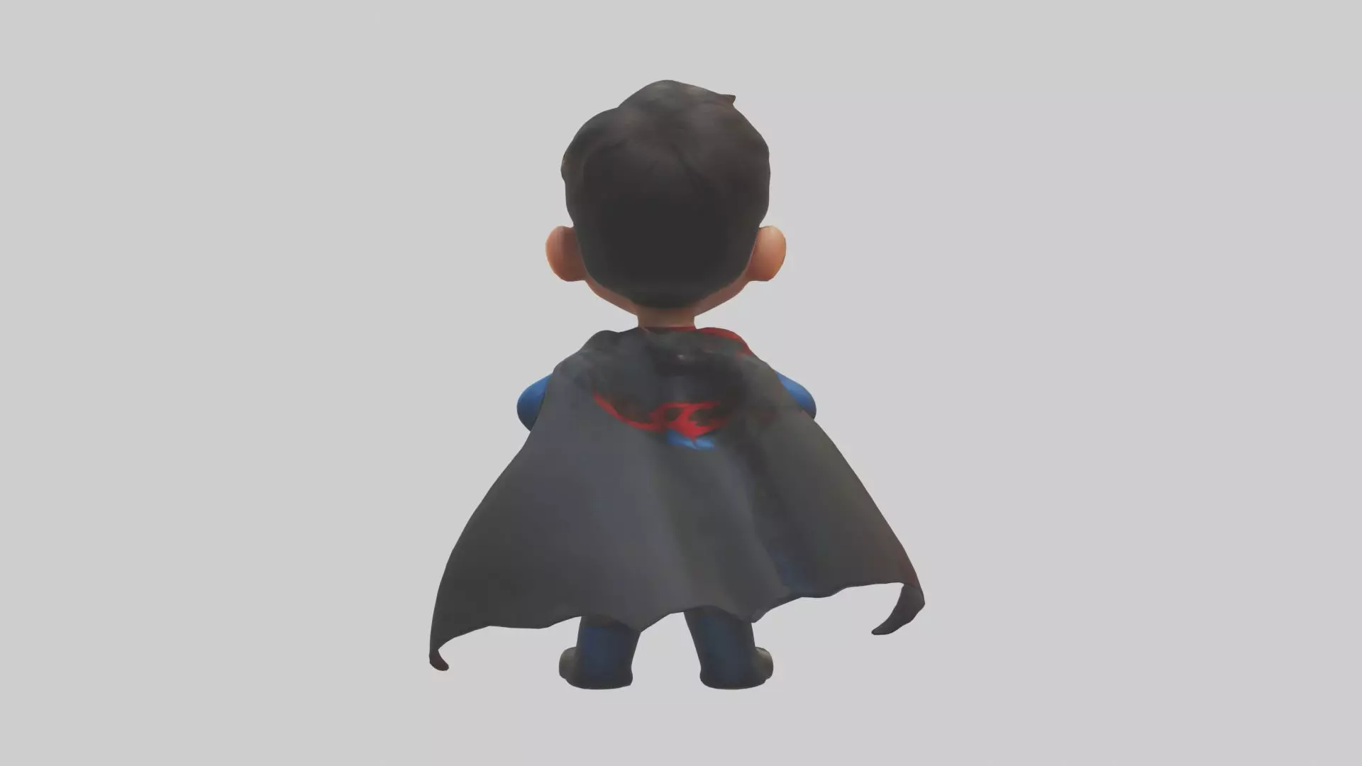 Cartoon Superhero 1 Low-poly 3D model_0
