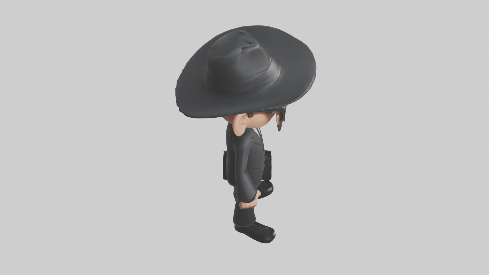 Cartoon Spy 1 Low-poly 3D model_12