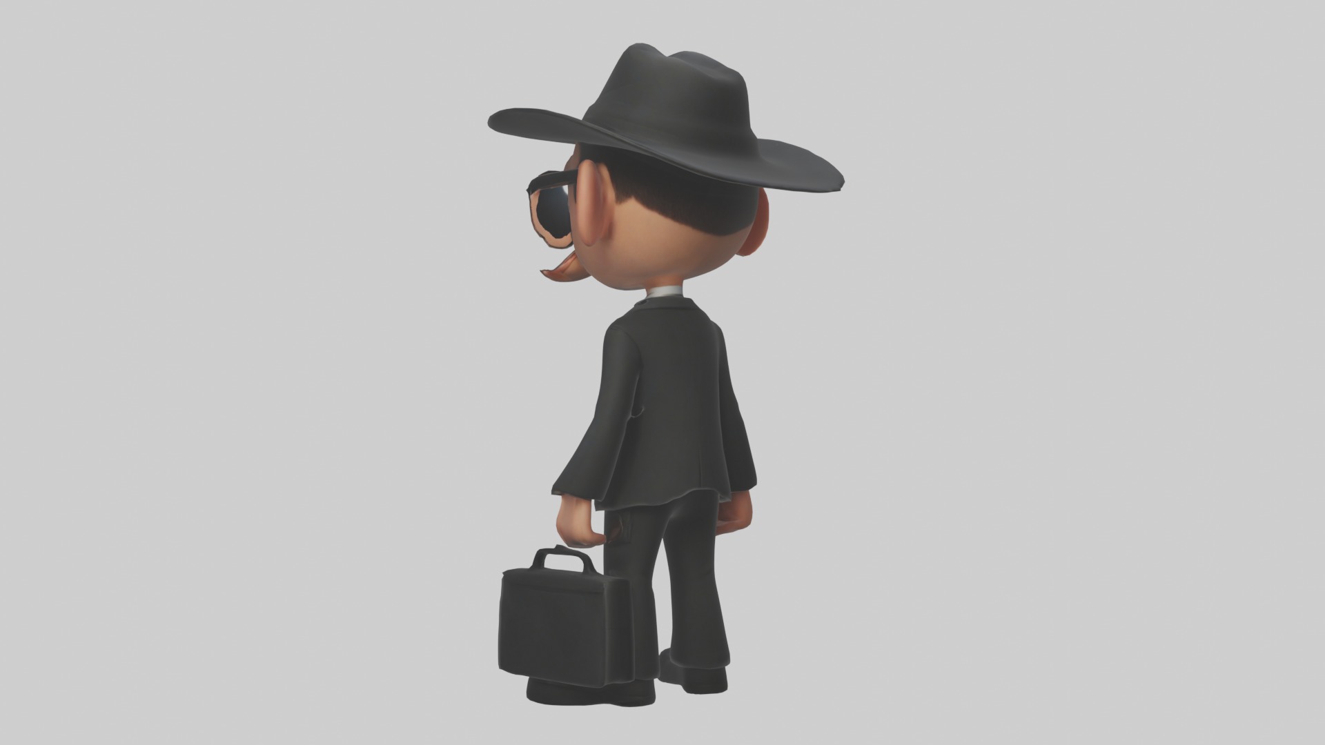 Cartoon Spy 1 Low-poly 3D model_1
