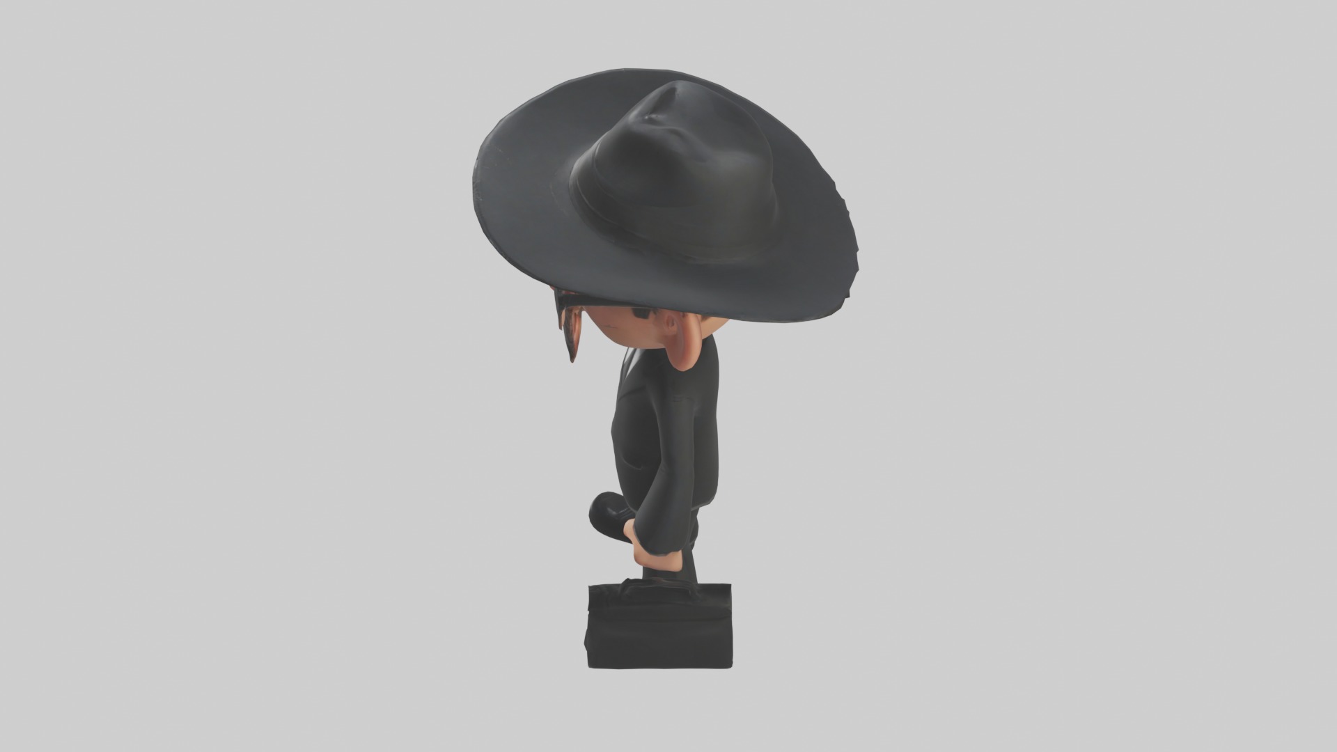 Cartoon Spy 1 Low-poly 3D model_11