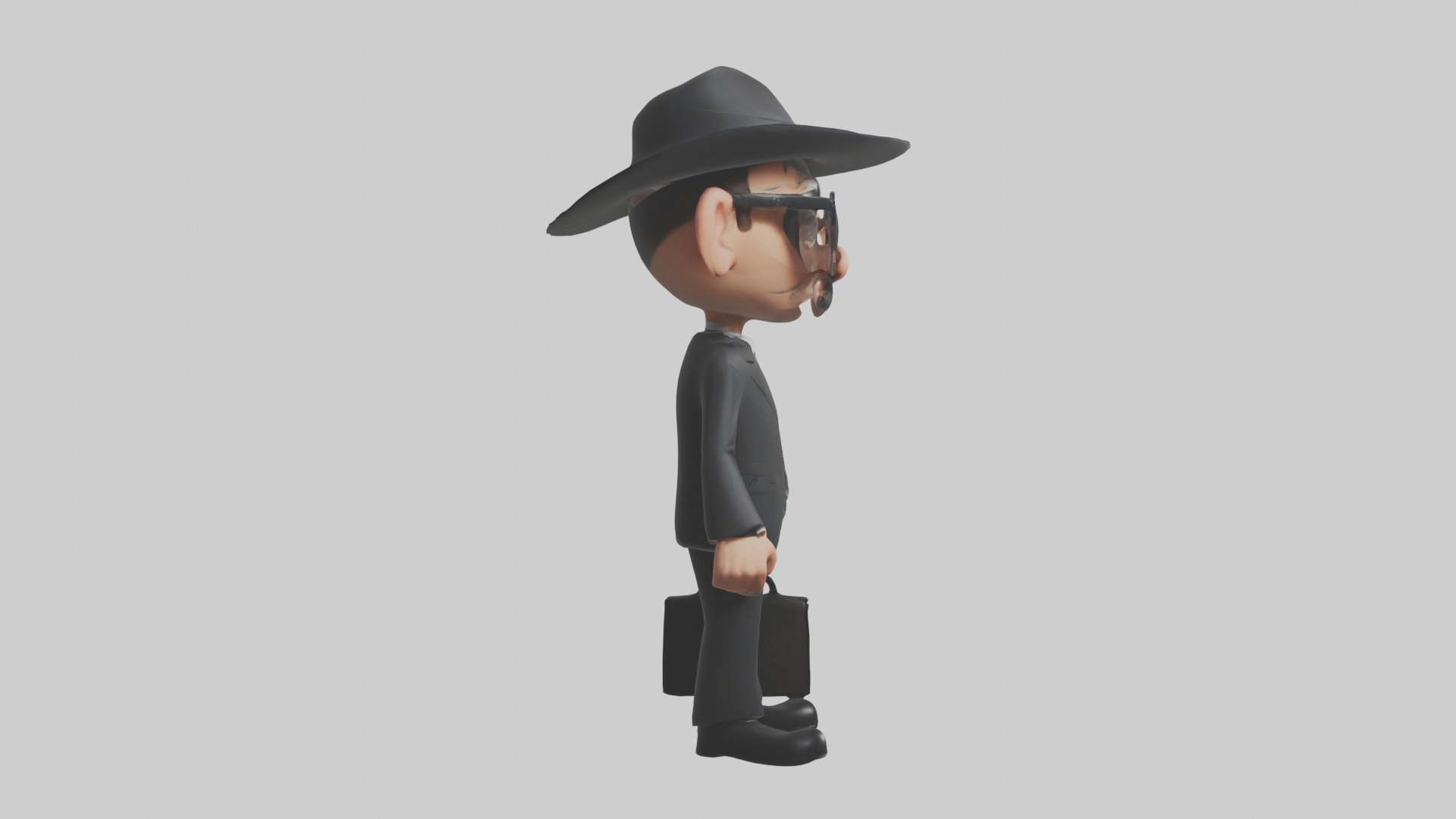 Cartoon Spy 1 Low-poly 3D model_7