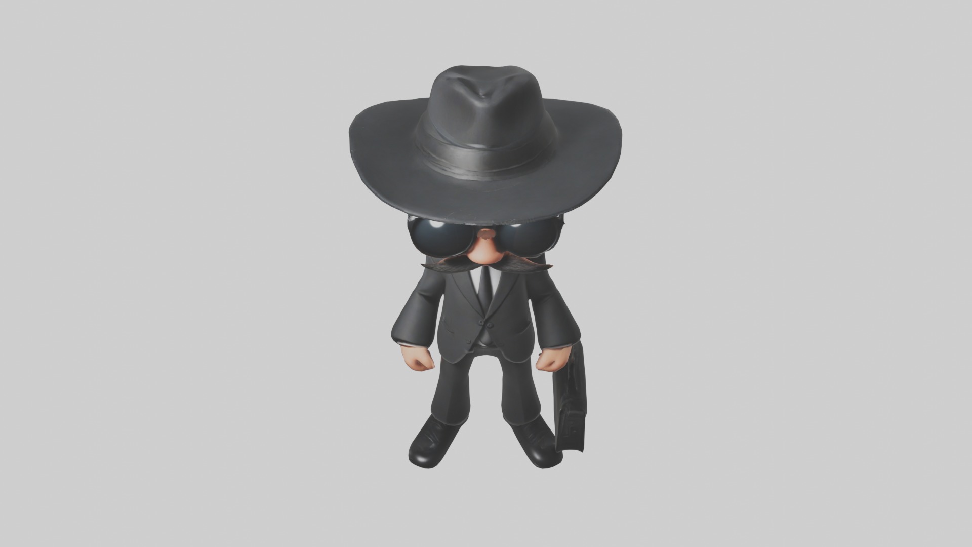 Cartoon Spy 1 Low-poly 3D model_10