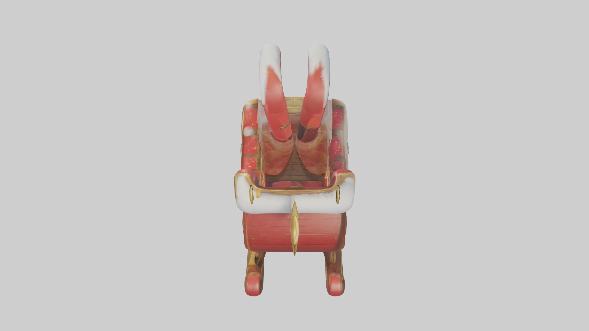 Cartoon Sleigh Model 1 Low-poly 3D model_9