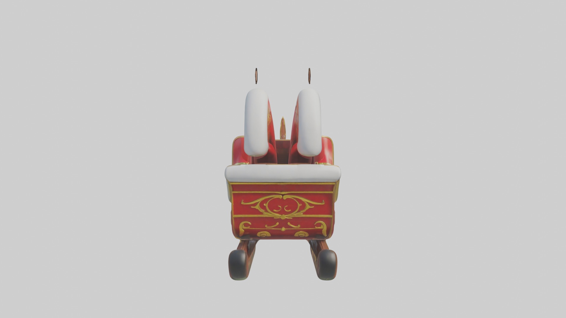 Cartoon Sleigh Model 1 Low-poly 3D model_3