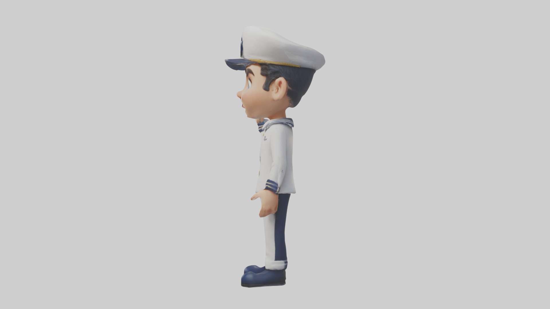 Cartoon Sailor 1 Low-poly 3D model_6