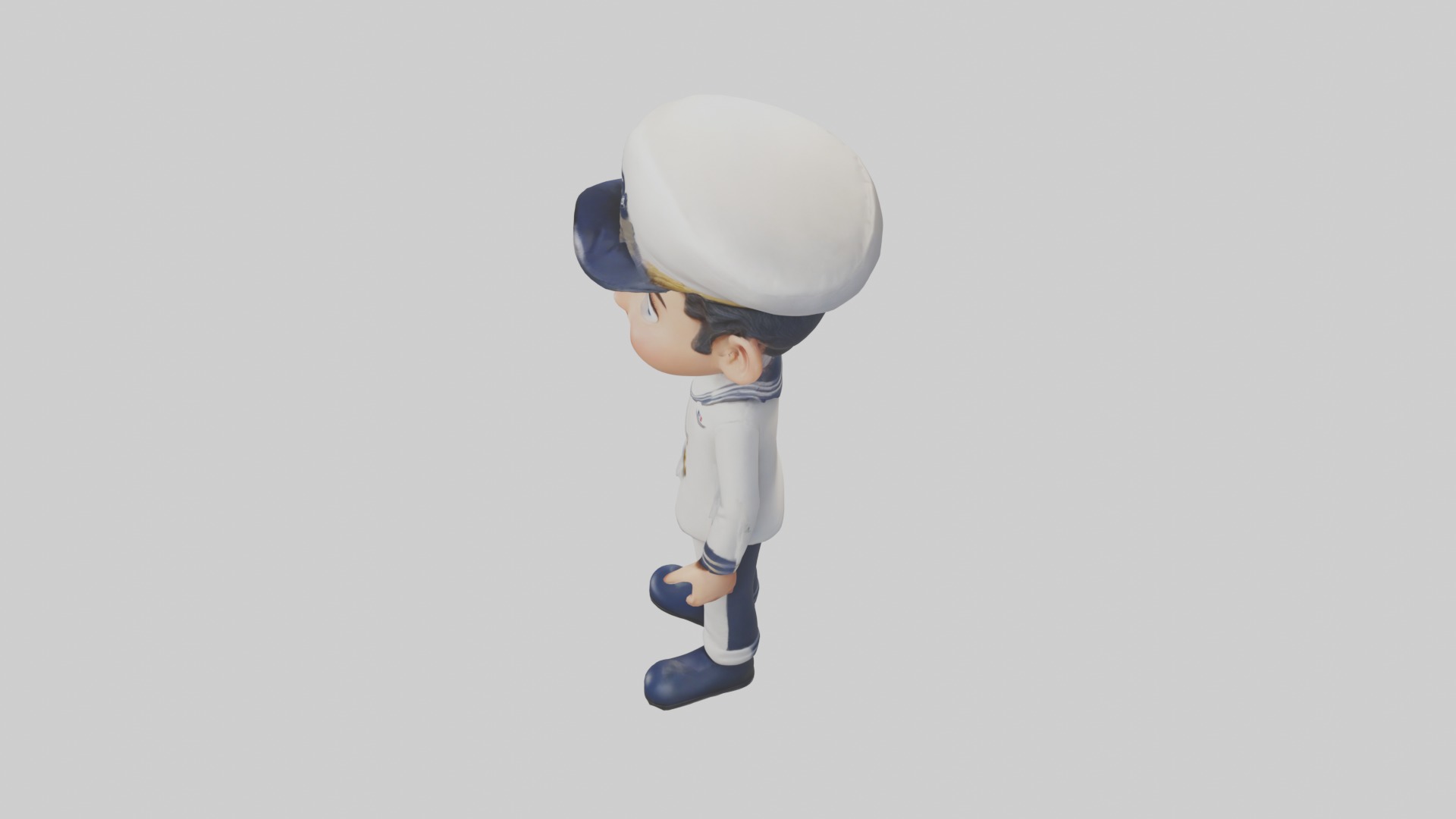 Cartoon Sailor 1 Low-poly 3D model_11