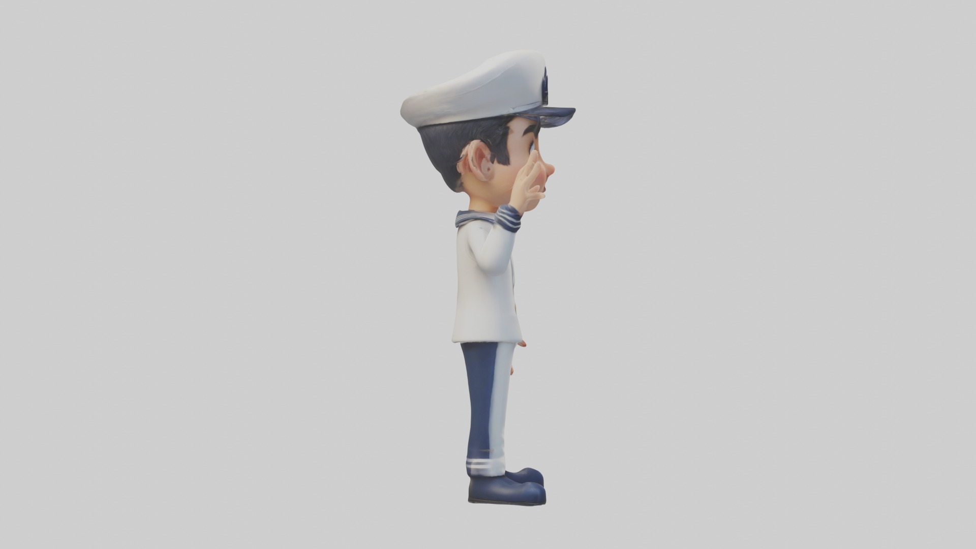 Cartoon Sailor 1 Low-poly 3D model_7
