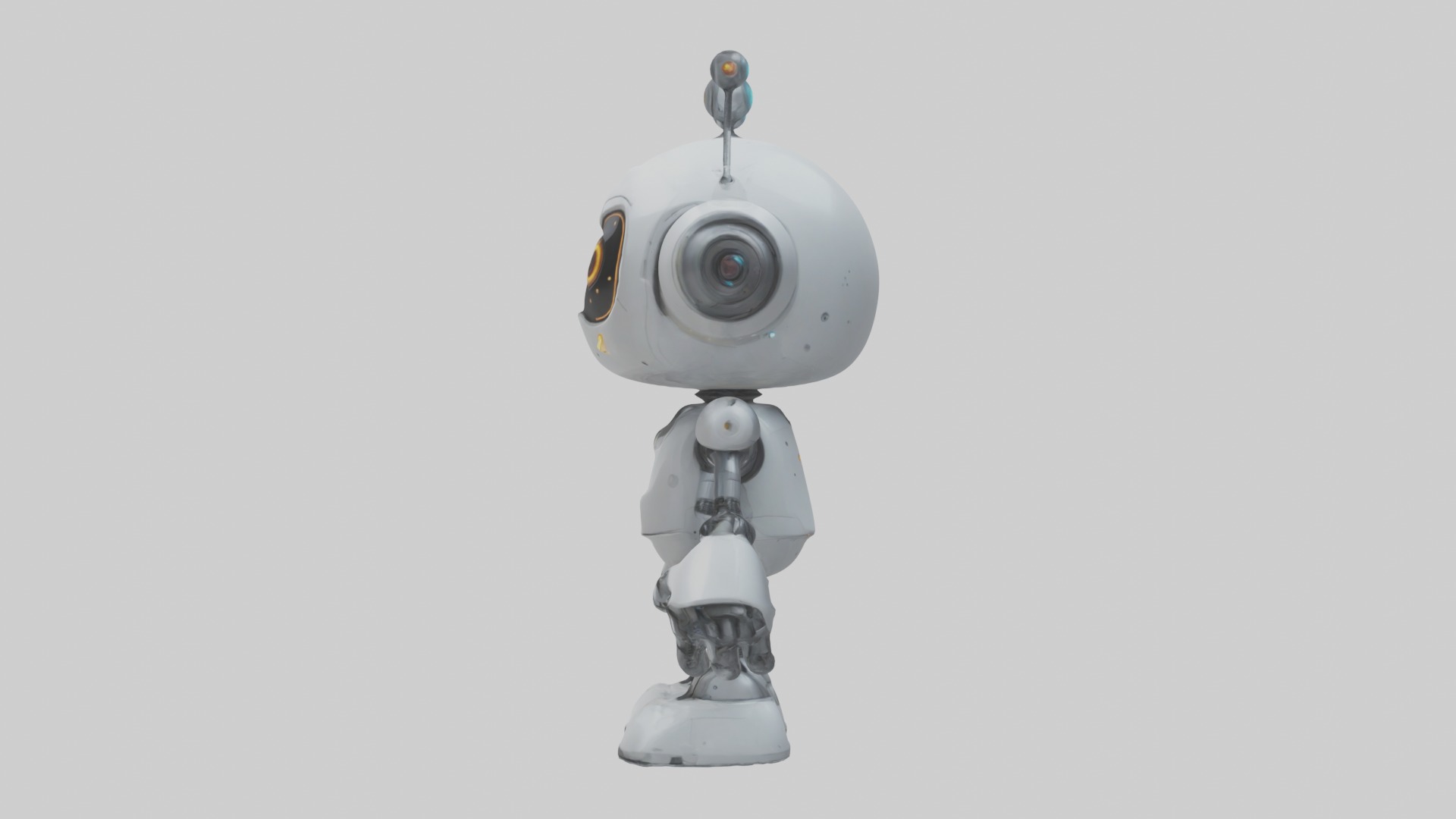 Cartoon Robot 1 Low-poly 3D model_6