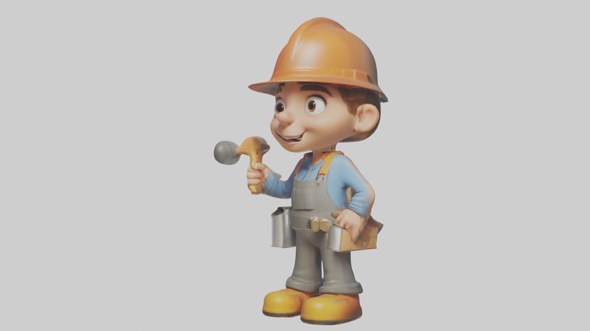 Cartoon Robot 1 Low-poly 3D model_17