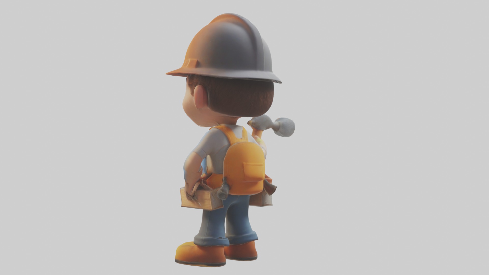 Cartoon Robot 1 Low-poly 3D model_14