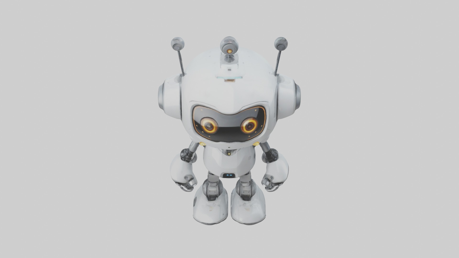Cartoon Robot 1 Low-poly 3D model_10