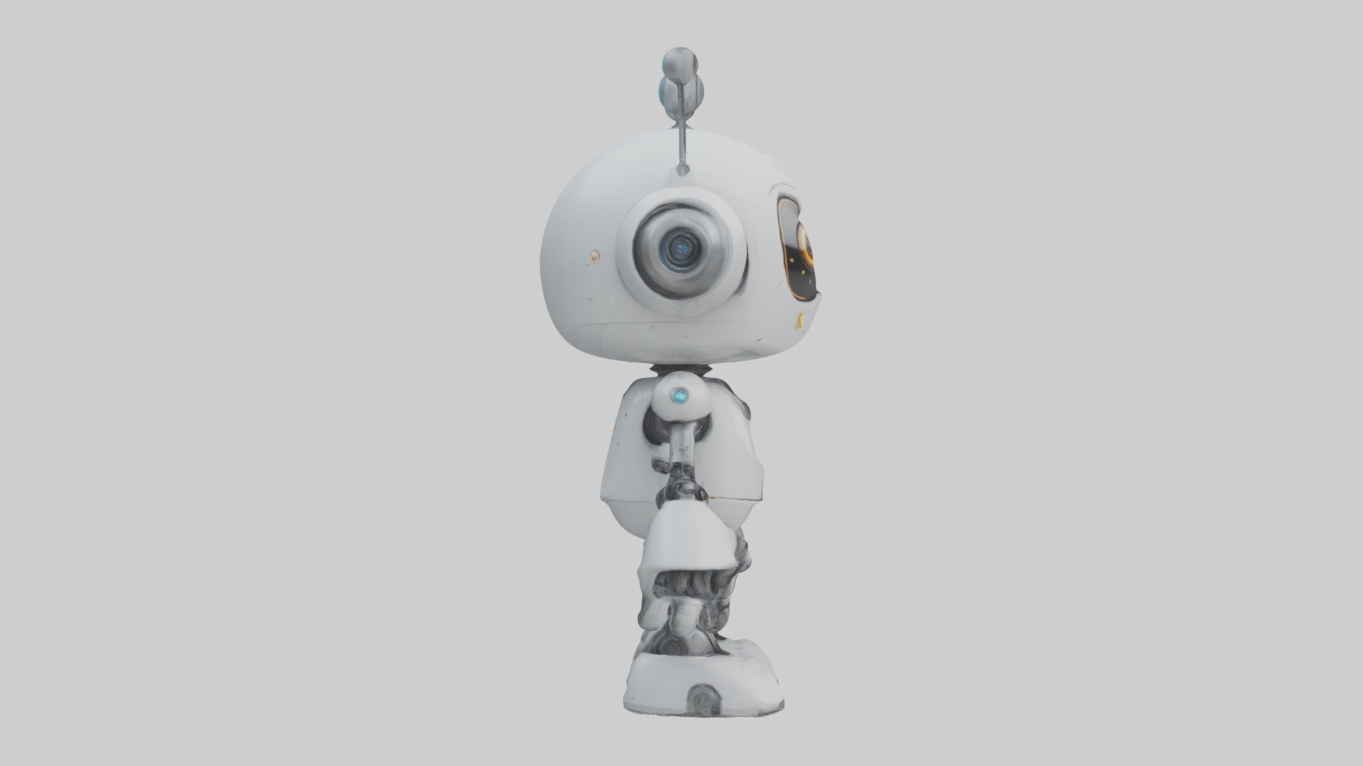 Cartoon Robot 1 Low-poly 3D model_7