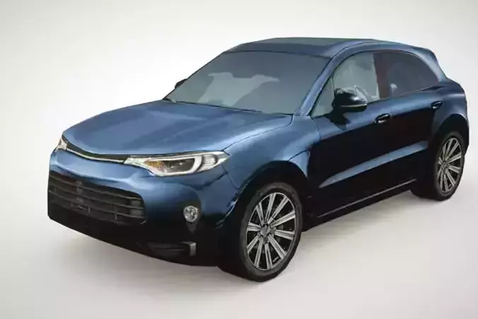 Generic SUV v4 multicolors Low-poly 3D model