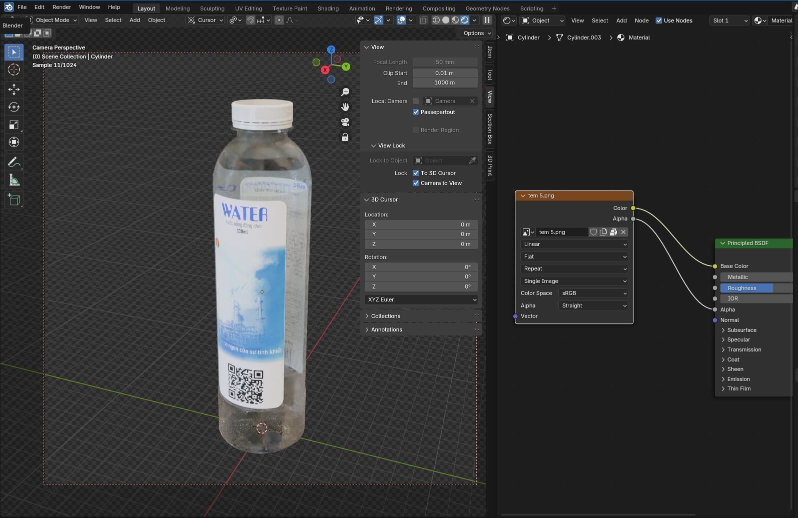 BOTTLE  330ML 3D model_6