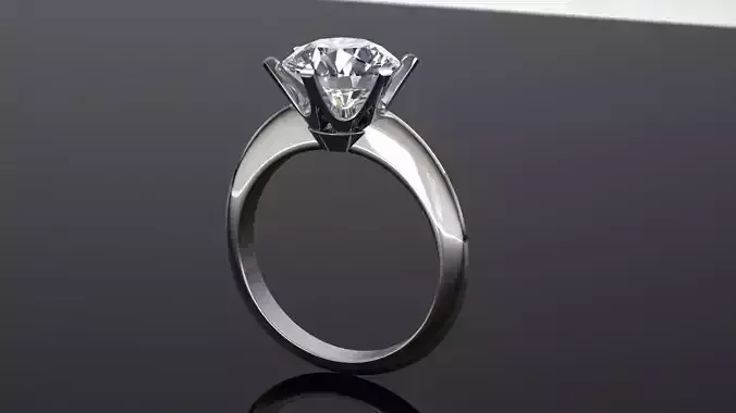 6 Claw Solitaire Engagement Ring 