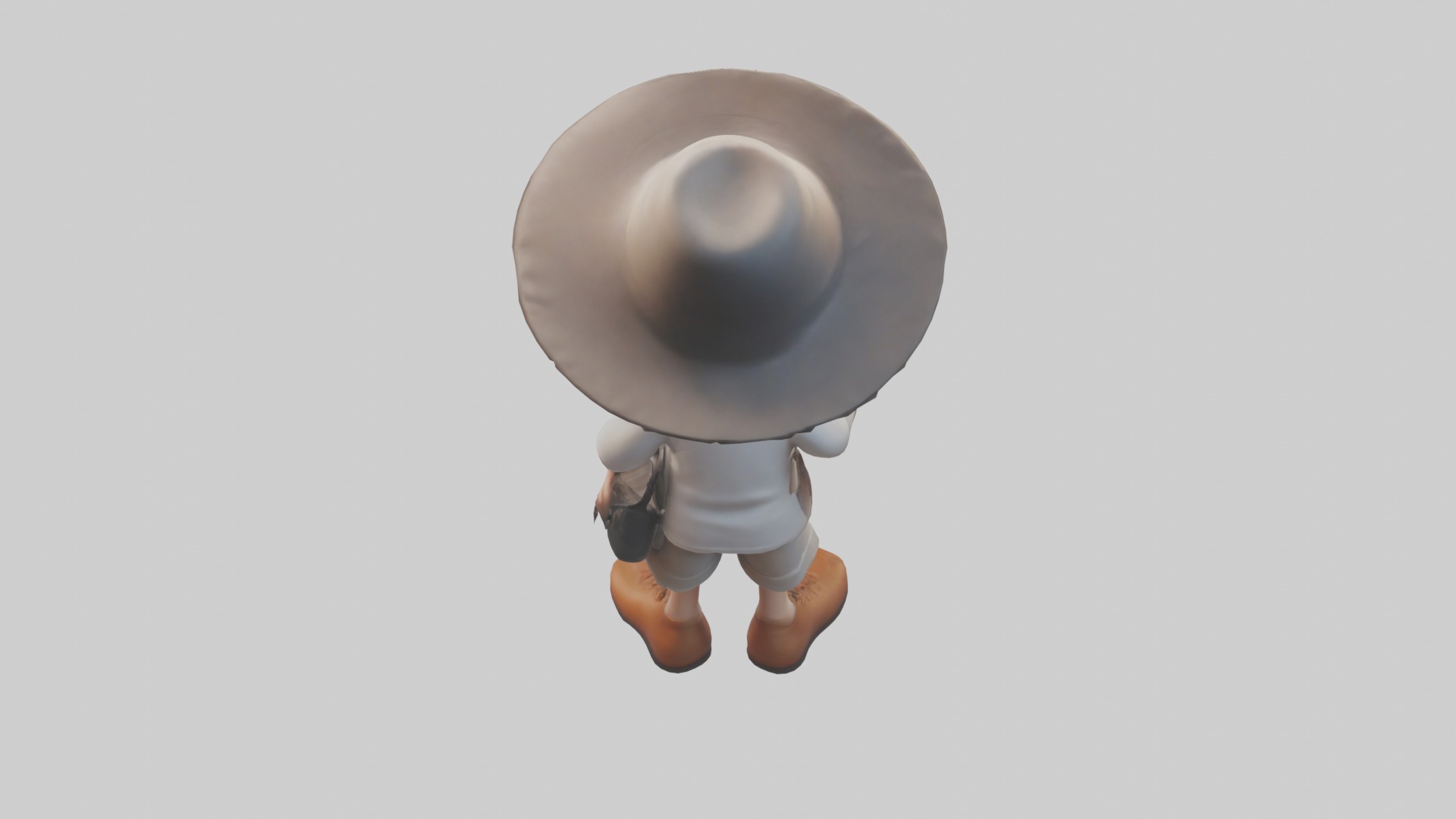 Cartoon Photographer 1 Low-poly 3D model_9