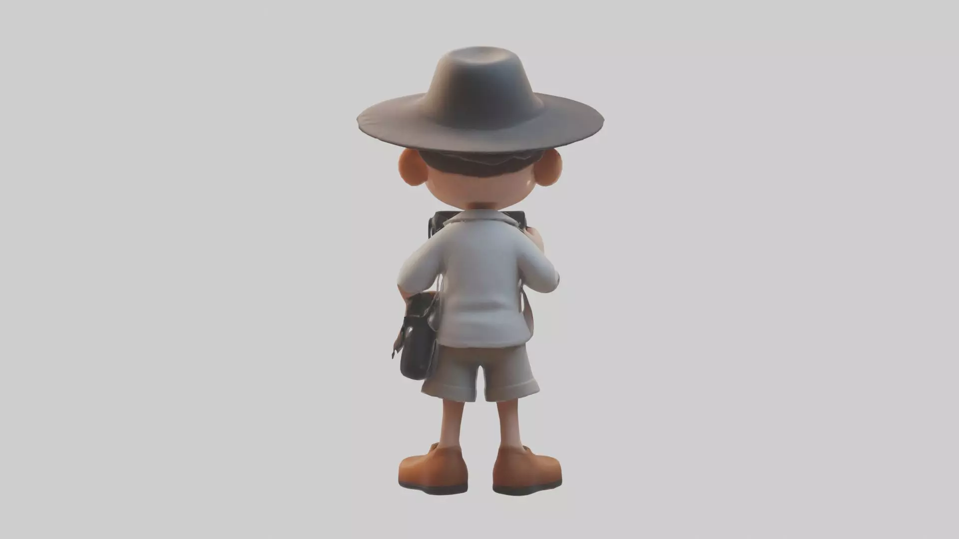 Cartoon Photographer 1 Low-poly 3D model_0