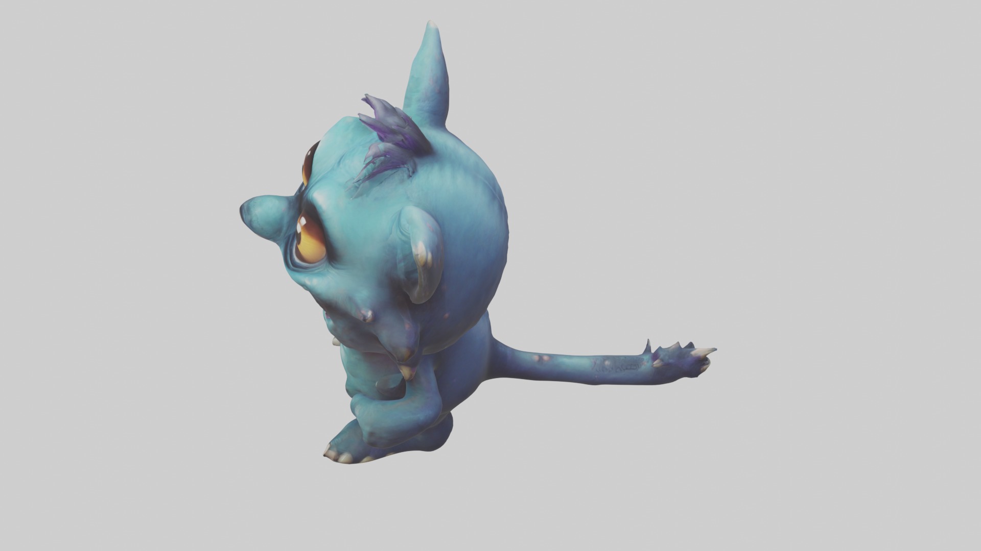 Cartoon Monster 1 Low-poly 3D model_11