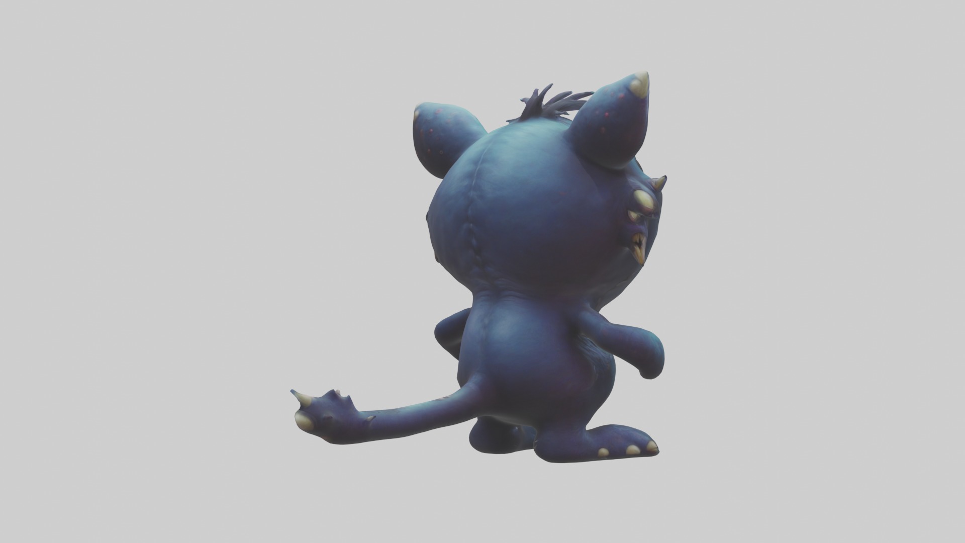 Cartoon Monster 1 Low-poly 3D model_3