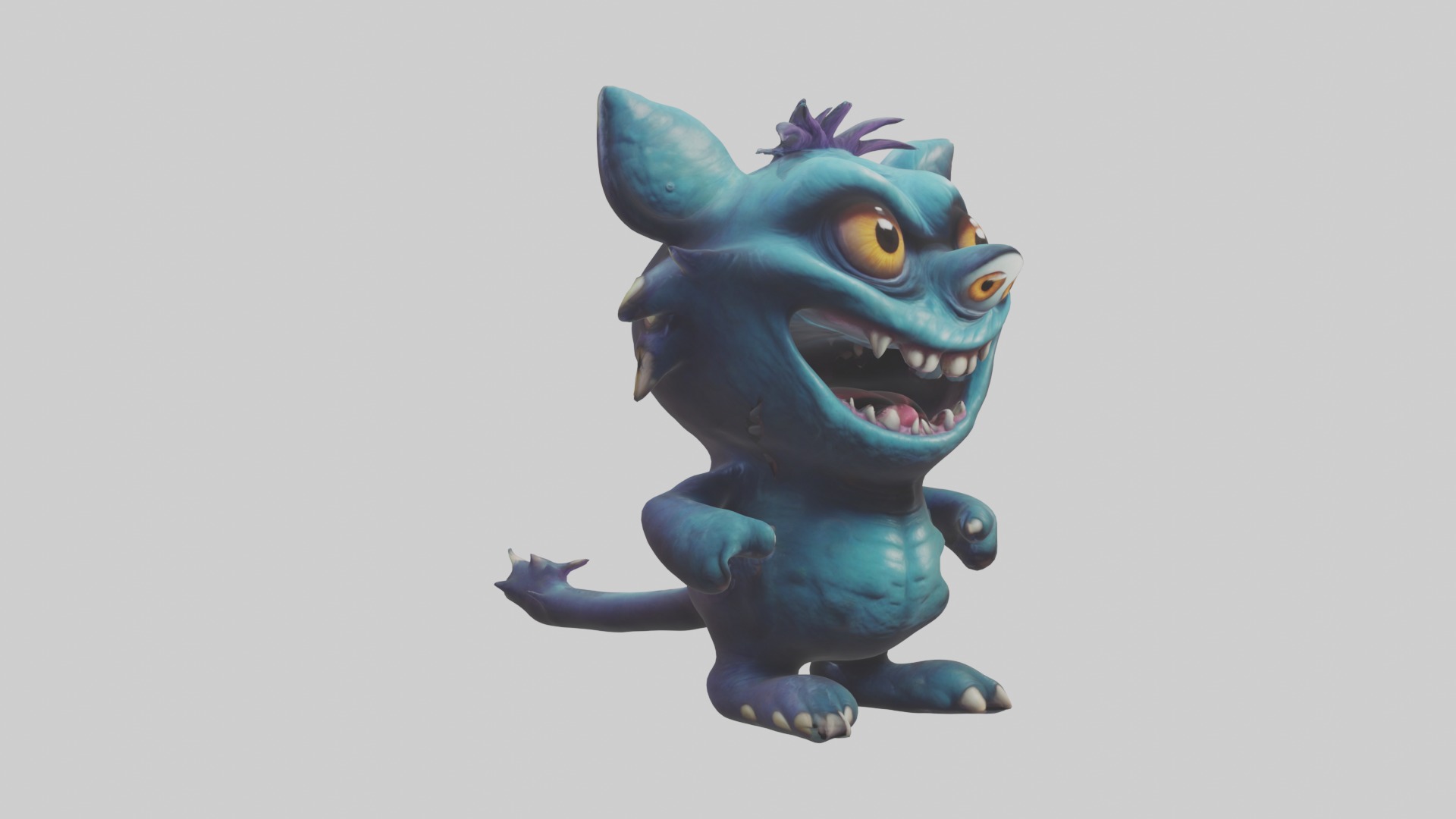 Cartoon Monster 1 Low-poly 3D model_5