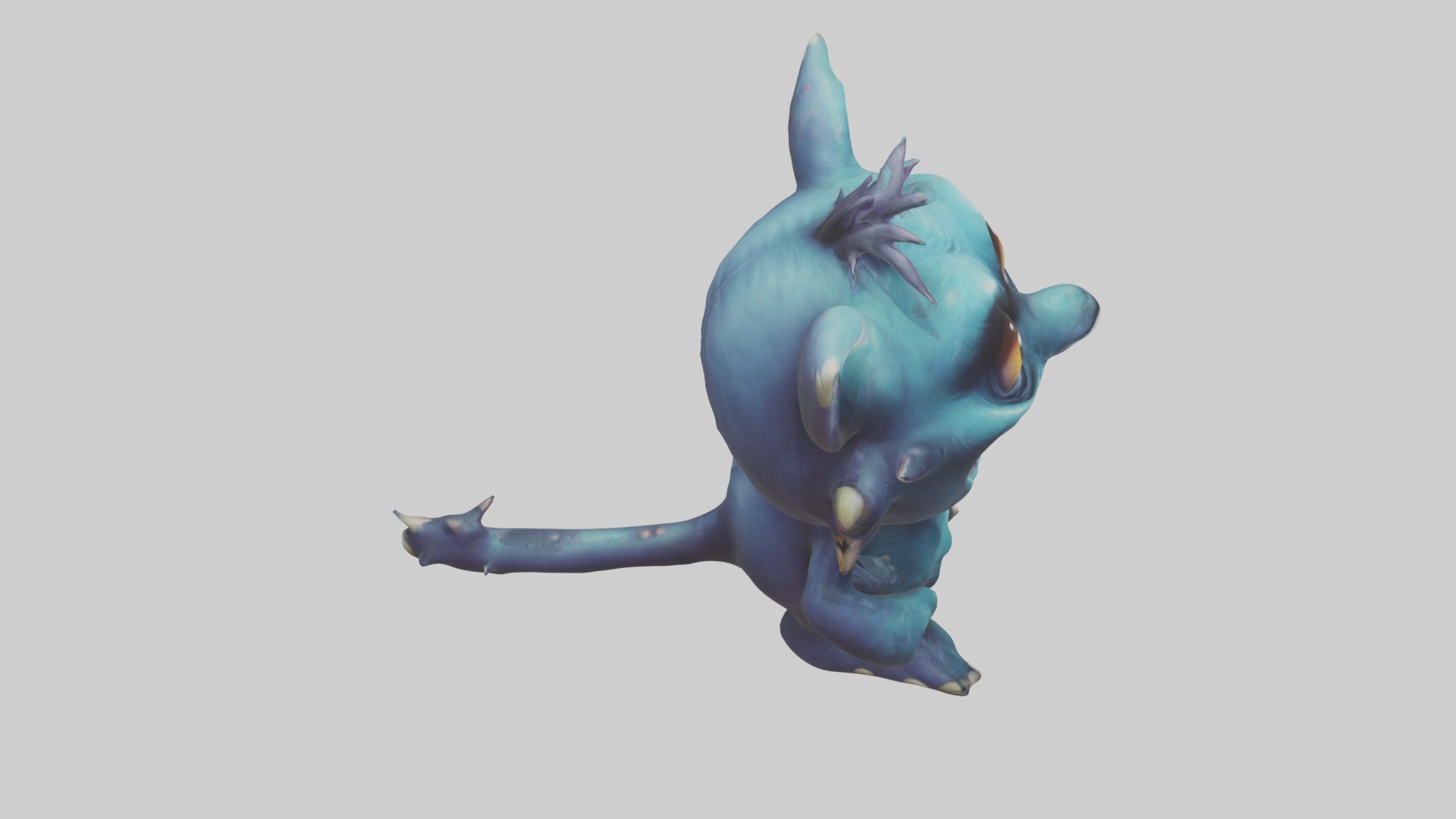 Cartoon Monster 1 Low-poly 3D model_12