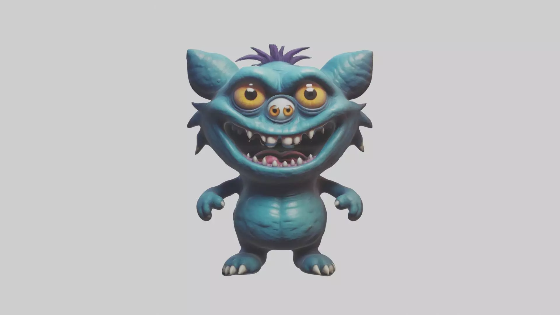 Cartoon Monster 1 Low-poly 3D model_0