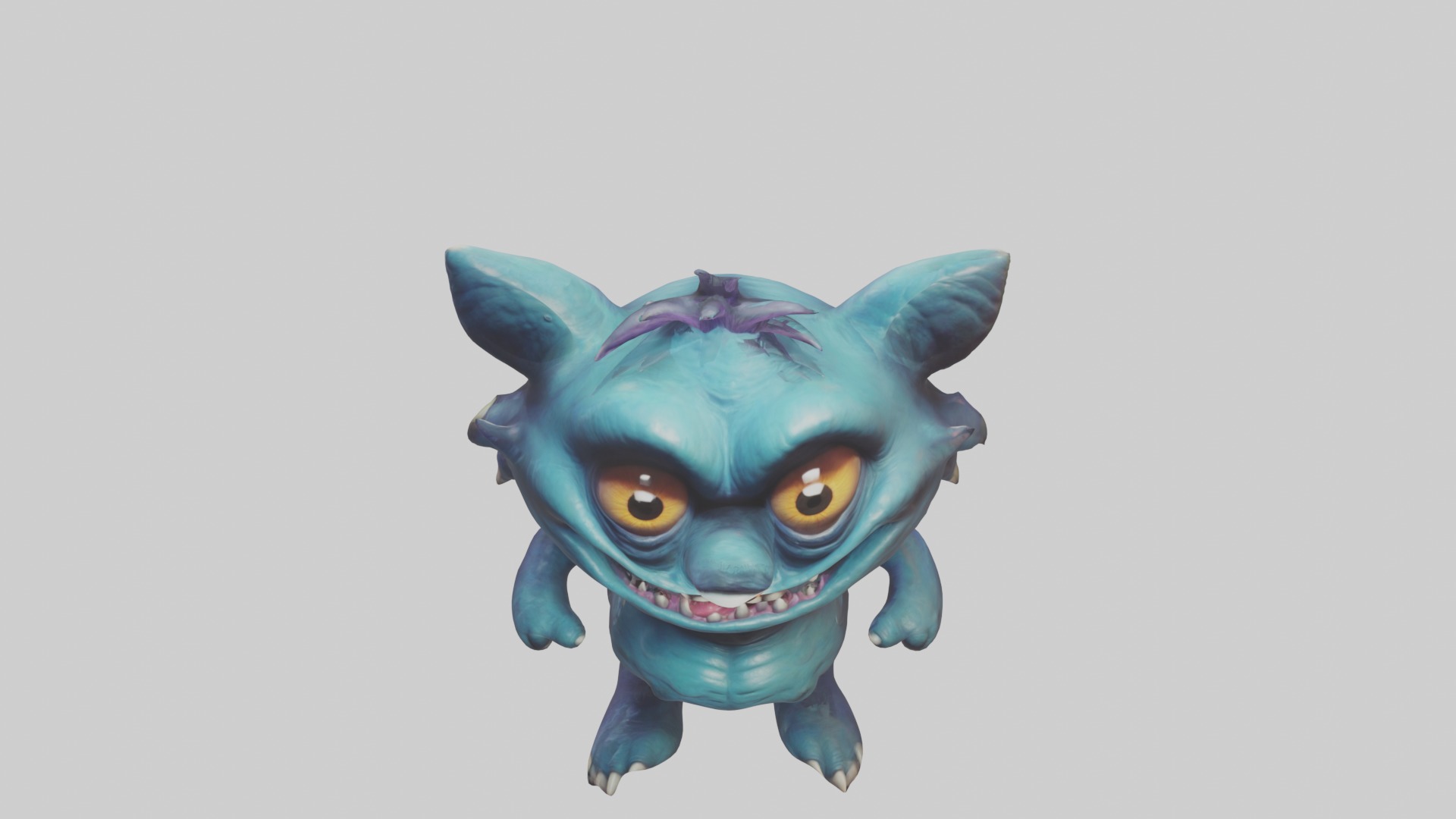 Cartoon Monster 1 Low-poly 3D model_10