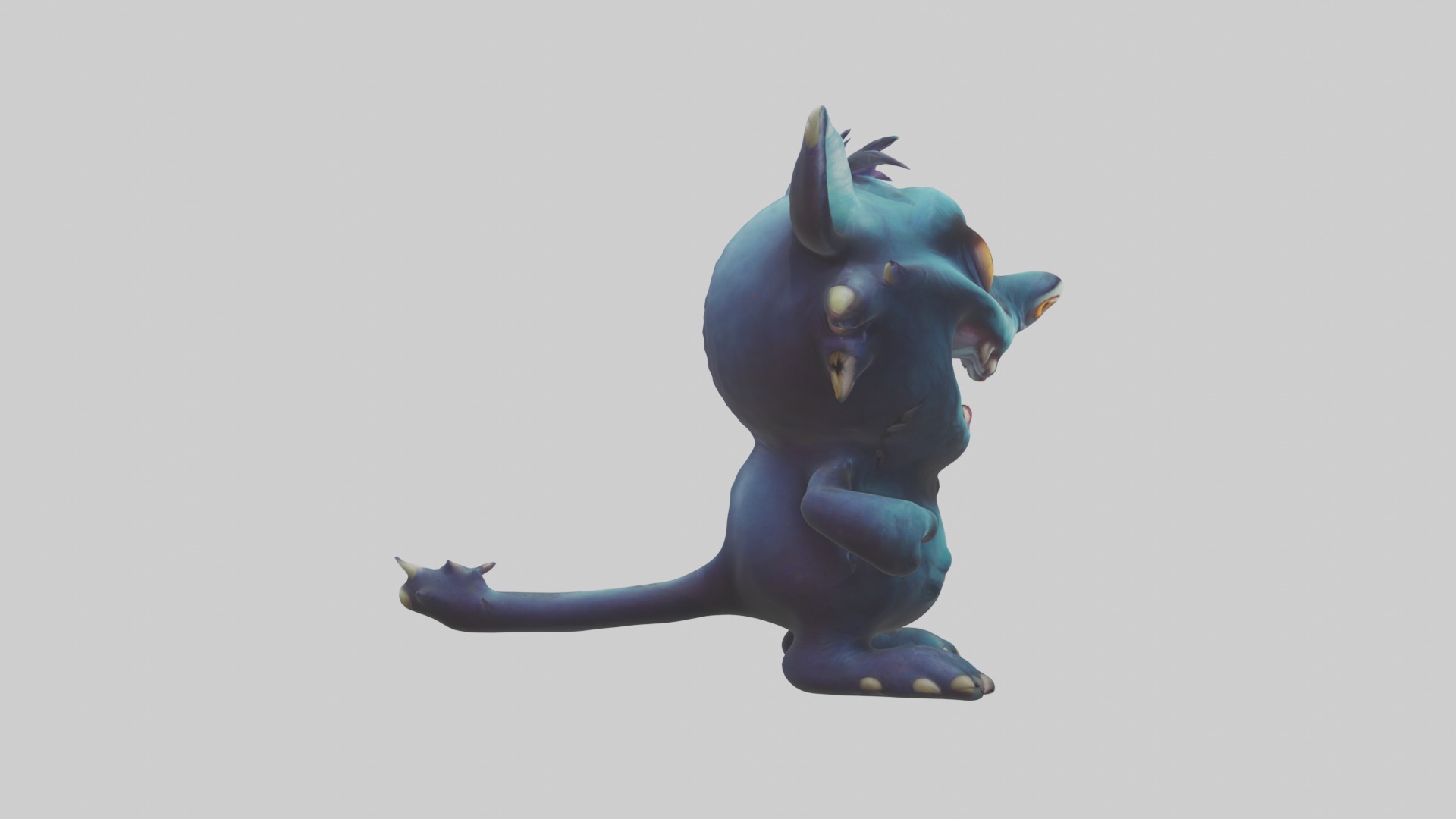 Cartoon Monster 1 Low-poly 3D model_7