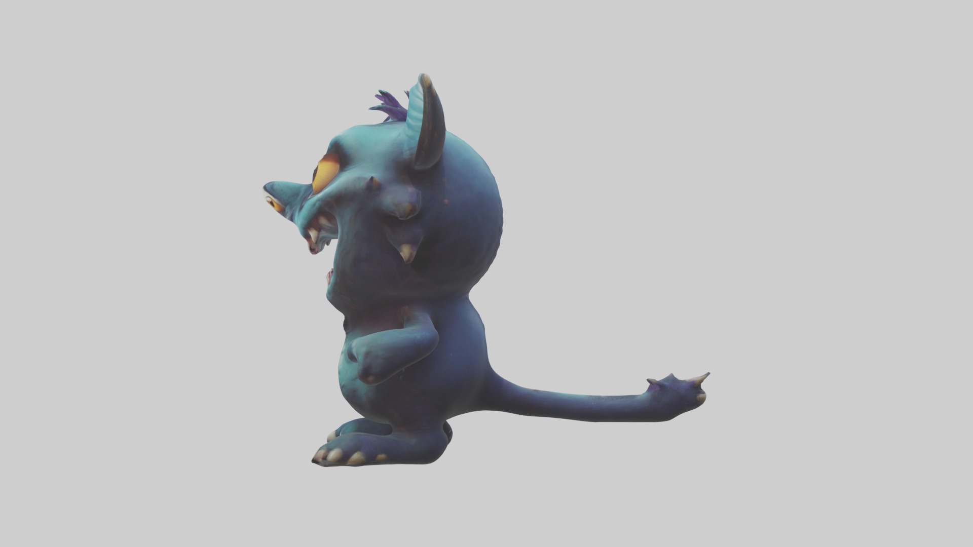 Cartoon Monster 1 Low-poly 3D model_6