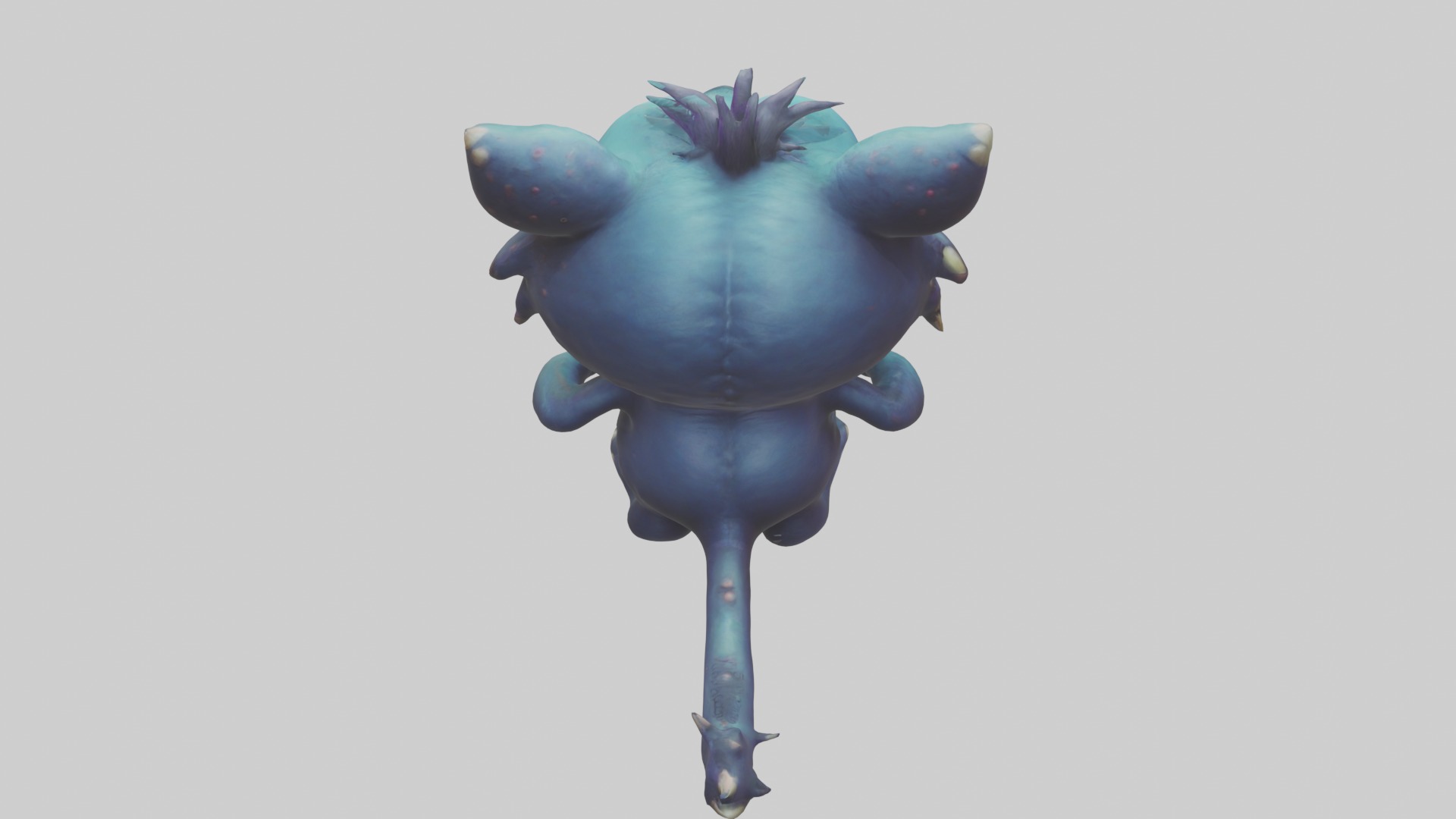 Cartoon Monster 1 Low-poly 3D model_9