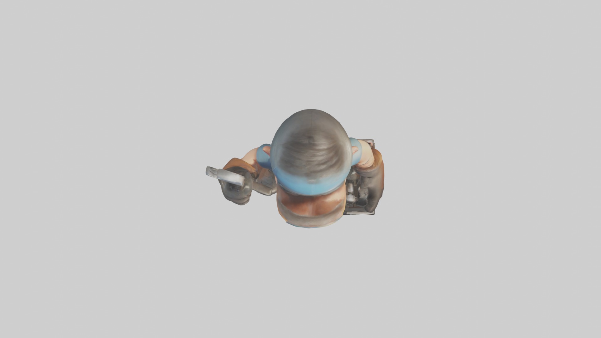 Cartoon Mechanic 1 Low-poly 3D model_8