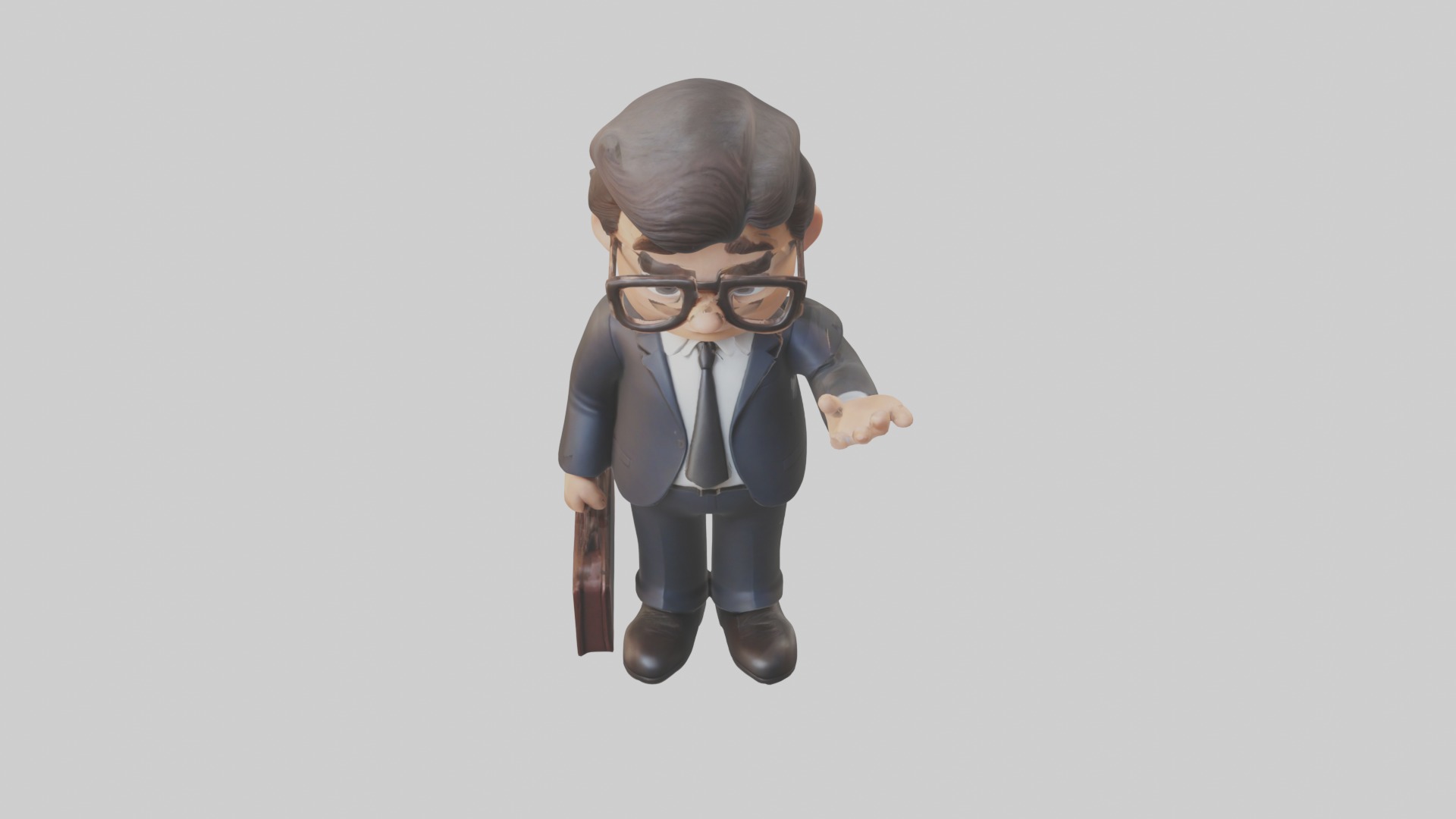 Cartoon Lawyer Model 1 Low-poly 3D model_10