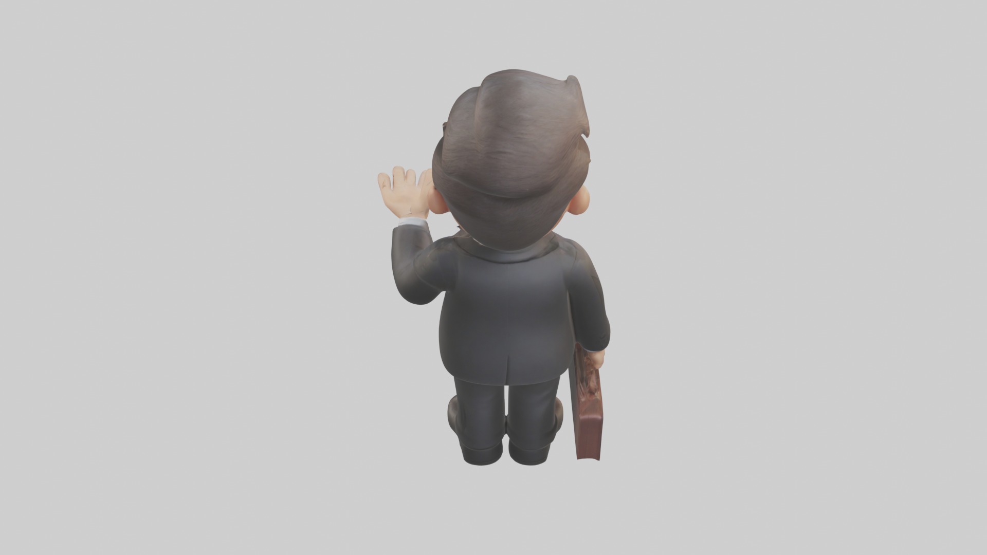 Cartoon Lawyer Model 1 Low-poly 3D model_9