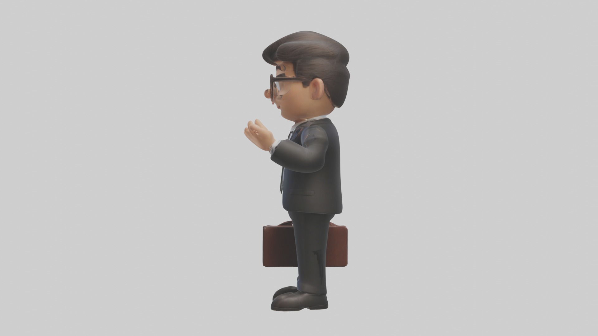 Cartoon Lawyer Model 1 Low-poly 3D model_6