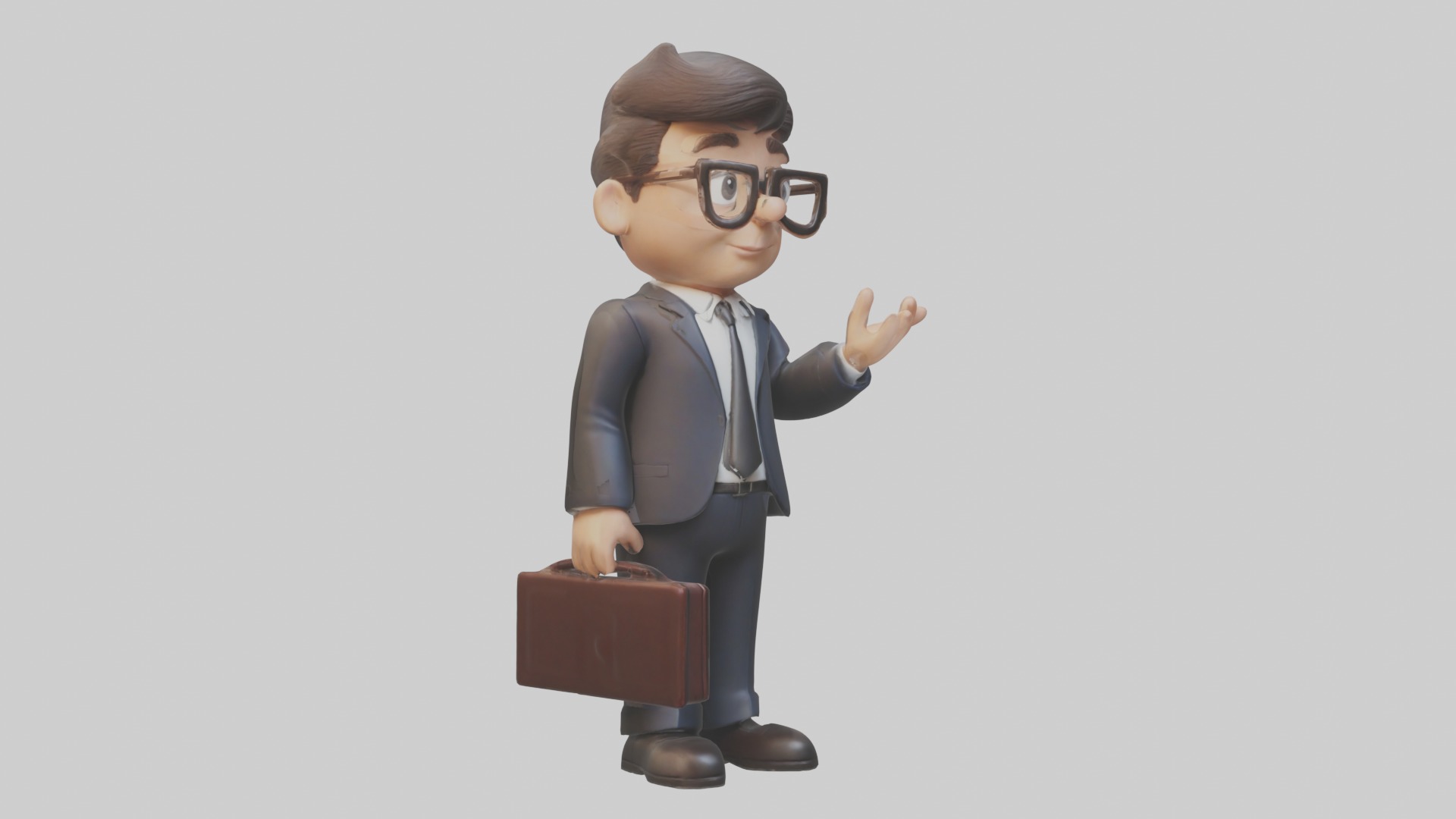 Cartoon Lawyer Model 1 Low-poly 3D model_5