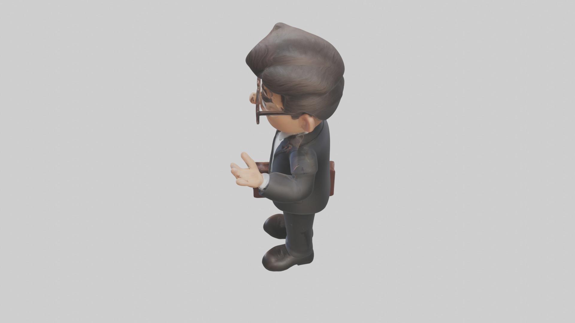 Cartoon Lawyer Model 1 Low-poly 3D model_11